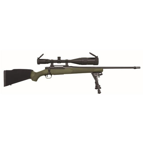 MOSSBERG Patriot Night Train 300 Win Mag 24" 3rd Bolt Rifle w/ Threaded Barrel & 6-24x50 Scope for sale at KYGUNCO.