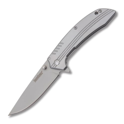 KERSHAW KNIVES Shroud Drop Point 3" Plain Edge w/Flipper Gray for sale at KYGUNCO.
