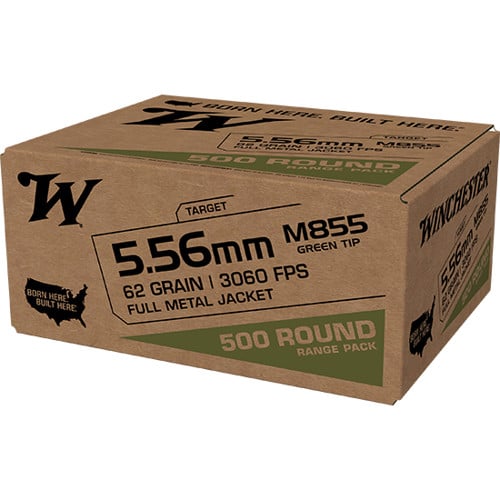 WINCHESTER AMMO 5.56 M855 62 FMJ Win LC 500rd (Green Tip) for sale at KYGUNCO.