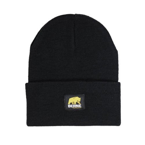 BERNE WORKWEAR Heritage Knit Cuff Cap Black OSFA for sale at KYGUNCO.