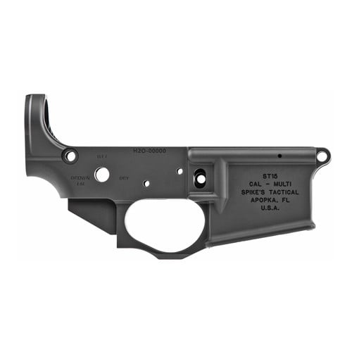 SPIKES TACTICAL Waterboarding Multi-Caliber AR15 Stripped Lower Receiver - Black for sale at KYGUNCO.