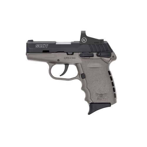 SCCY INDUSTRIES CPX1-CB 9mm 3.1" 10rd Pistol w/ Crimson Trace Red Dot - Grey / Black for sale at KYGUNCO.