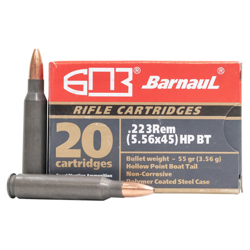 BARNAUL AMMO 223 Rem 55Gr HPBT Polycoated Steel Case 20rd for sale at KYGUNCO.