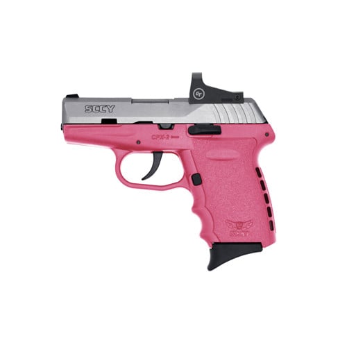 SCCY INDUSTRIES CPX2-TT 9mm 3.1" 10rd Pistol w/ Crimson Trace Red Dot - Stainless / Pink for sale at KYGUNCO.