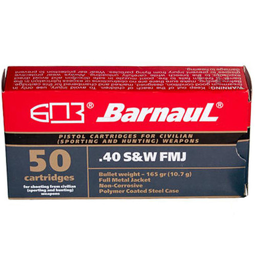 BARNAUL AMMO 40 SW 165gr FMJ IPSC Zinc Steel Case 50rd for sale at KYGUNCO.