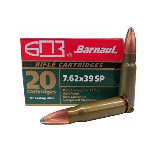 BARNAUL AMMO 7.62x39 125Gr SP Lacquered Steel Case 20rd for sale at KYGUNCO.