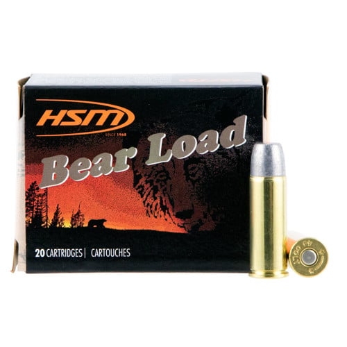 HSM AMMO Bear Load 45LC 325gr hard Lead Wide Flat Nose Ammunition | 20 Rounds for sale at KYGUNCO.