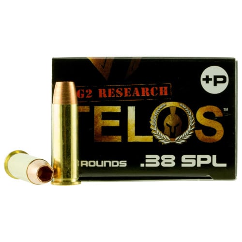 G2 RESEARCH Telos 38 Special +P 105 gr Fracturing Copper Hollow Point Ammunition | 20 Rounds for sale at KYGUNCO.