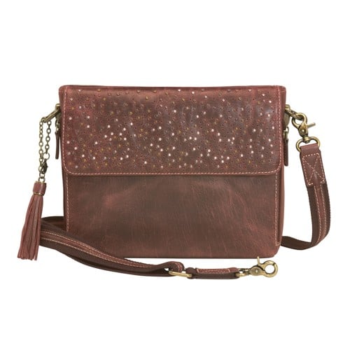 GUN TOTE'N MAMAS Buffalo Leather Clutch, RFID -Red for sale at KYGUNCO.