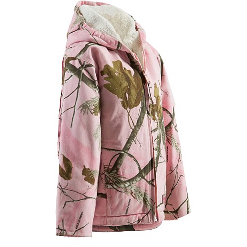 BERNE WORKWEAR Youth Treehouse Sherpa Lined Coat Realtree Pink for sale at KYGUNCO.