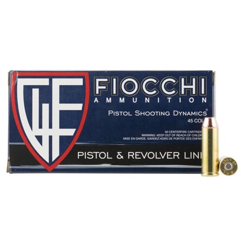 FIOCCHI 45 LC 225gr Full Metal Jacket Ammunition | 50 Rounds for sale at KYGUNCO.