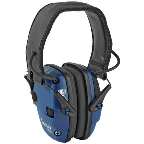HOWARD LEIGHT Impact Sport Real Blue Electronic Earmuff 22 dB for sale at KYGUNCO.