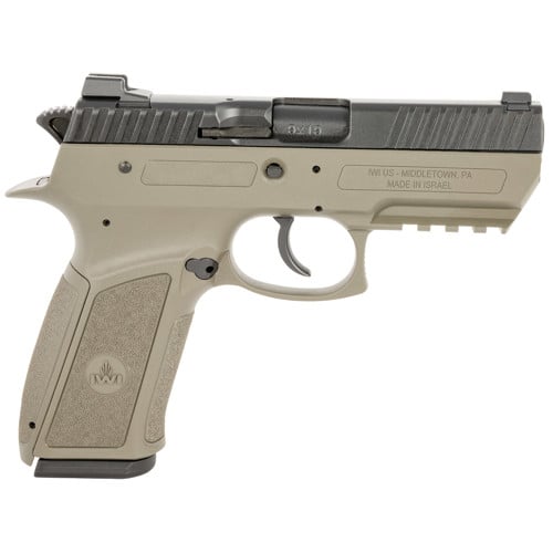 IWI Jericho 941 Enhanced 9mm 3.8" 17rd Pistol w/ Manual Thumb Safety - Black / ODG for sale at KYGUNCO.