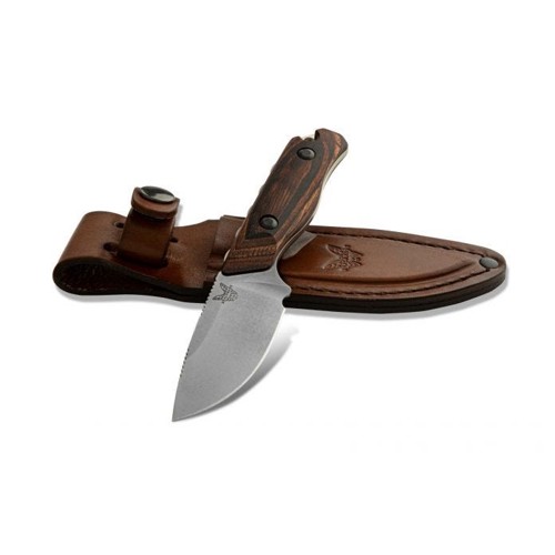 BENCHMADE Hidden Canyon Hunter - Wood w/ Sheath for sale at KYGUNCO.