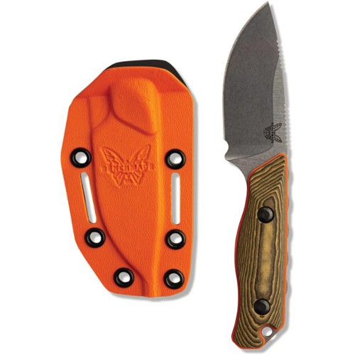 BENCHMADE Hidden Canyon Hunter Fixed Blade Knife 2.79" Drop Point Blade w/ Richlite Handles + Sheath for sale at KYGUNCO.