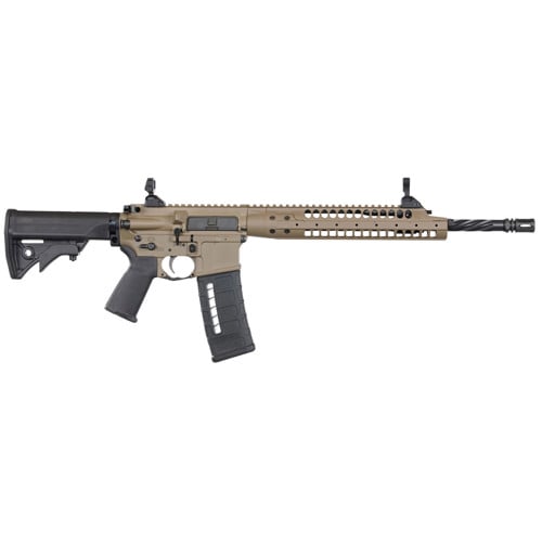 LWRC SIX8- A 6.8 Rem SPC 16.1" 30rd Semi-Auto Rifle w/ Fluted Barrel - Black / FDE for sale at KYGUNCO.