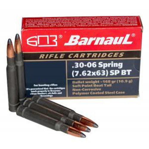 BARNAUL AMMO 30-06 140Gr Soft Point Steel 20rd for sale at KYGUNCO.