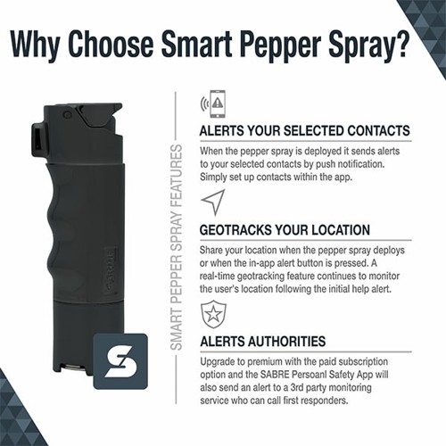 SABRE Smart Pepper Spray Black for sale at KYGUNCO.