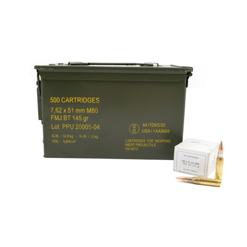 PPU 7.62x51 145GR FMJBT RANGEMASTER 500RDS for sale at KYGUNCO.