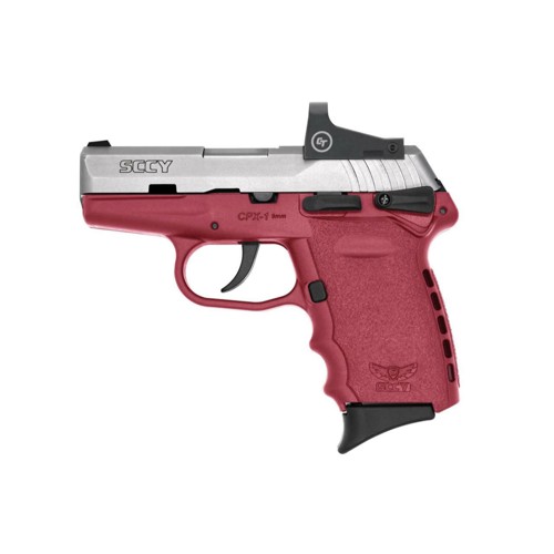 SCCY INDUSTRIES CPX-1 9mm 3.1" 10rd Pistol w/ Crimson Trace CTS-1500 Red Dot - Red / Stainless for sale at KYGUNCO.