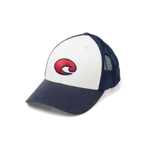 COSTA Chesapeake Trucker Hat - Whtie / Navy for sale at KYGUNCO.