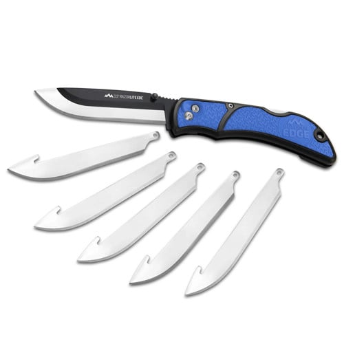 OUTDOOR EDGE 3.5" RazorLite EDC Blue, 6-Blades for sale at KYGUNCO.