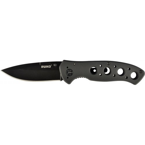 RUKO FOLDING KNIFE ALUM. HANDLE BLK for sale at KYGUNCO.