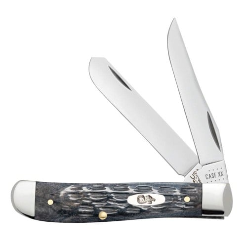CASE KNIVES Pocket Worn Gray Bone-Crandall Jig Mini Trapper for sale at KYGUNCO.