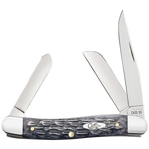 CASE KNIVES Worn Crandall Jig Gray Bone Medium Stockman 3.63" Closed (Clip, Sheepfoot, & Pen Blades) for sale at KYGUNCO.