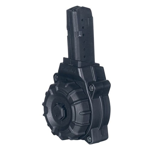 PRO MAG AR-15 9mm Glock Style Mag 30rd Drum Black Poly for sale at KYGUNCO.