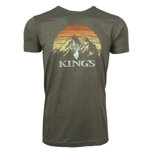 KINGS CAMO Sun Set Tee Heather Military Green for sale at KYGUNCO.