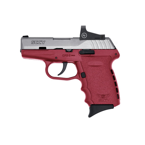 SCCY INDUSTRIES CPX-2 9mm 3.1" 10rd Pistol w/ Crimson Trace Red Dot - Red / Stainless for sale at KYGUNCO.