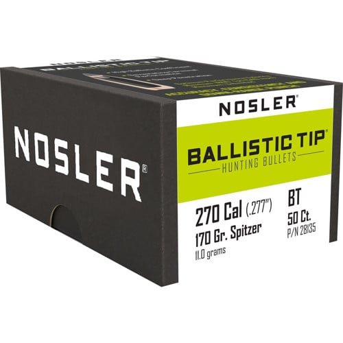 NOSLER Reloading Bullets Ballistic Tip-270 170 Grain SP 50rd for sale at KYGUNCO.