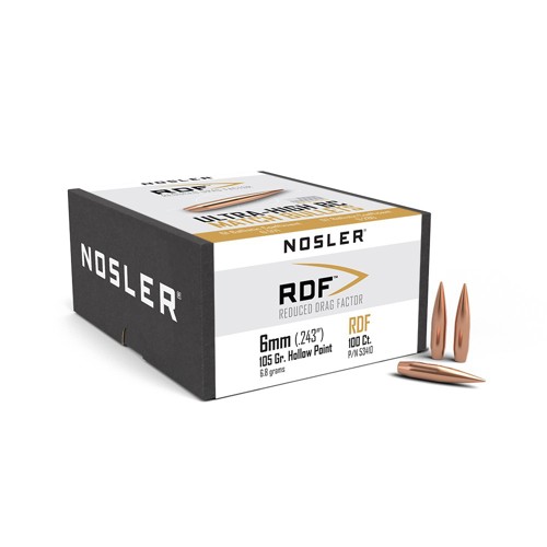 NOSLER Reloading Bullets 6mm 105 Grain RDF 100rd for sale at KYGUNCO.