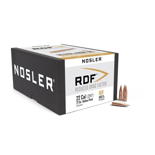 NOSLER Reloading Bullets HPBT 22 Cal 77 Grain 500rd for sale at KYGUNCO.