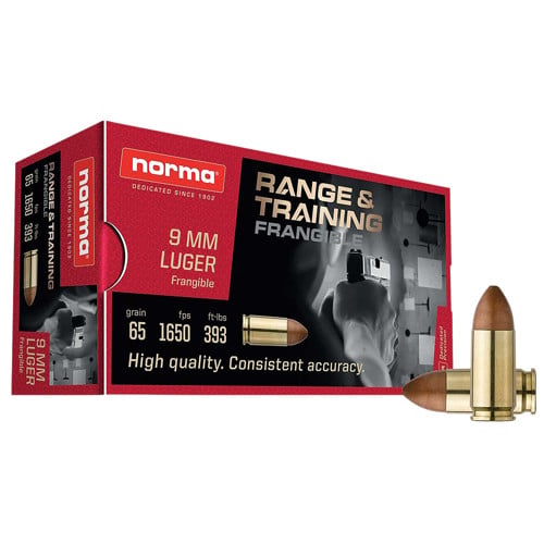 NORMA AMMO 9mm Luger 65Gr Range/Trng Frangible 50rd for sale at KYGUNCO.