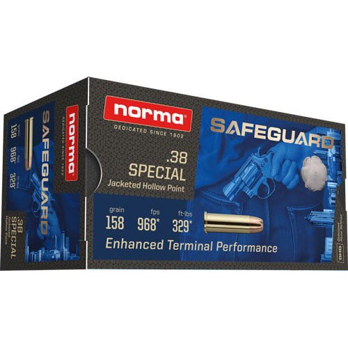 NORMA AMMO 38 Special SafeGuard 158Gr JHP Brass - 50rd for sale at KYGUNCO.