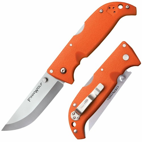 COLD STEEL Finn Wolf Blaze Orange 3 1/2" 3mm AUS 8A Steel for sale at KYGUNCO.