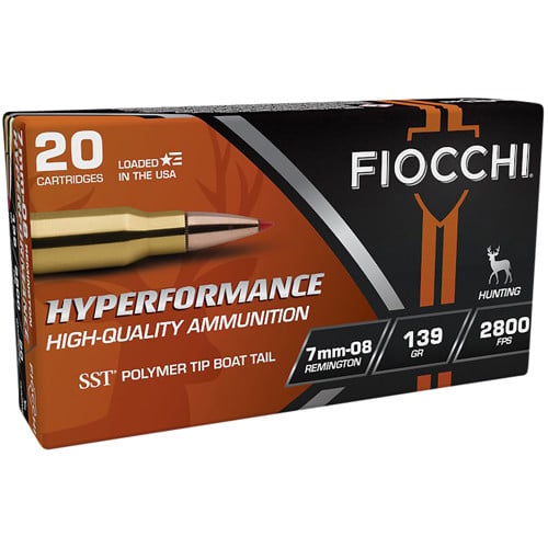 FIOCCHI Hyperformance 7mm-08 Rem 139 gr Super Shock Tip Ammunition | 20 Rounds for sale at KYGUNCO.