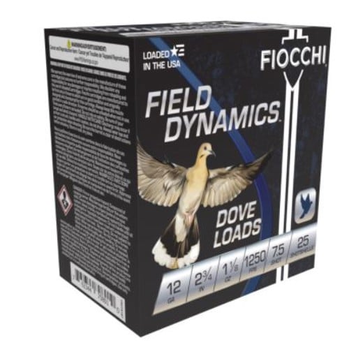FIOCCHI 12Ga Dove & Quail 2.75" 7.5 Shot 25rd for sale at KYGUNCO.