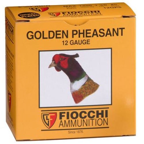 FIOCCHI 12Ga Golden Pheasant Nickel 2.75" 5 Shot 25rd for sale at KYGUNCO.