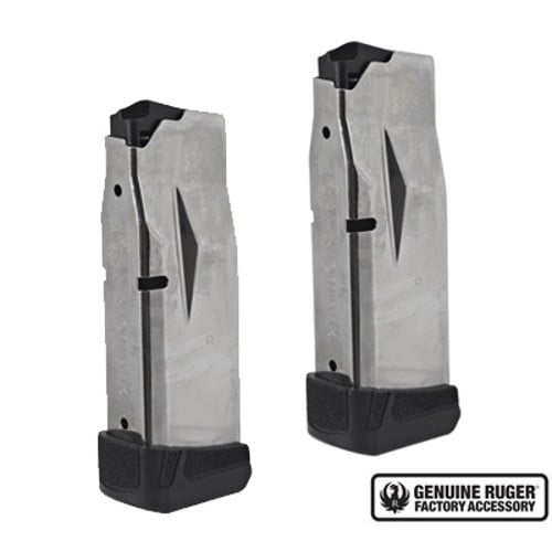 RUGER Max-9 9mm 12rd Value (2) Pack Magazine Black/SS for sale at KYGUNCO.