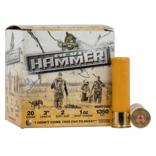 HEVI-SHOT 20Ga Hevi Hammer 3" 1oz #2 25rd for sale at KYGUNCO.