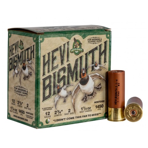 HEVI-SHOT 12Ga Hevi Bismuth 2.75" 1-1/4oz #2 25rd for sale at KYGUNCO.