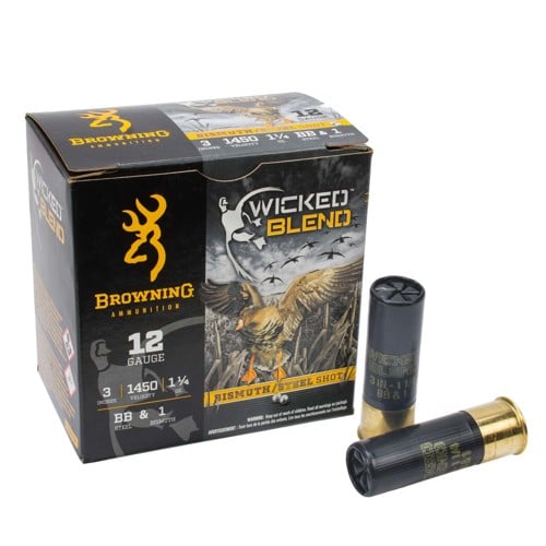 BROWNING AMMO 12Ga 3" BB+1 Wicked Blend 1-1/4 oz 25rd for sale at KYGUNCO.
