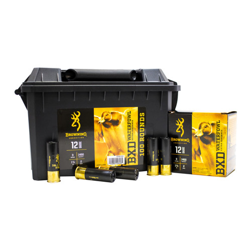 BROWNING AMMO 12Ga 3" #2 Wicked Wing XD 1-1/4 oz Ammo Can 100rd for sale at KYGUNCO.