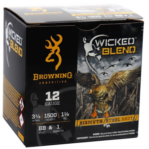 BROWNING AMMO 12Ga 3-1/2" BB+1 Wicked Blend 1-1/2 oz 25rd for sale at KYGUNCO.