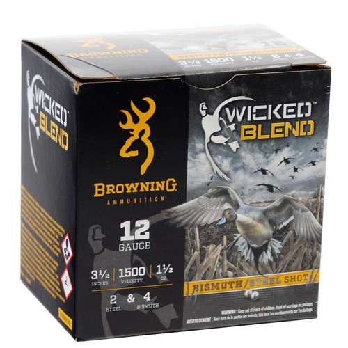 BROWNING AMMO 12Ga 3-1/2" 2+4 Wicked Blend 1-1/2 oz 25rd for sale at KYGUNCO.