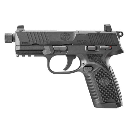 FN AMERICA 502 T 22LR 4.6" 15rd Optic Ready Pistol w/ Threaded Barrel - Black for sale at KYGUNCO.