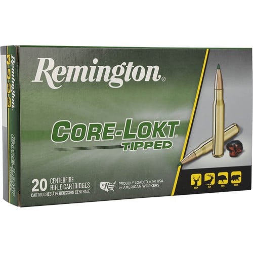 REMINGTON Core-Lokt Tipped 30-06 Springfield 165gr Brass Rifle Ammunition | 20 Rounds for sale at KYGUNCO.